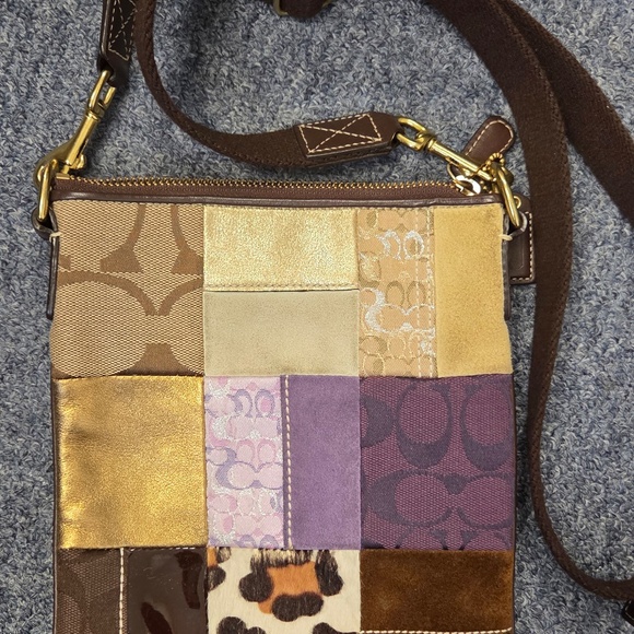 Coach 2006 Purple Y2K Patchwork Crossbody - Picture 3 of 4
